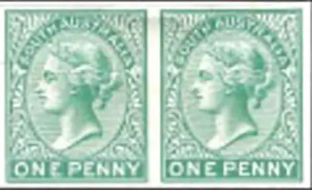 1d Green Letterpress Stamps