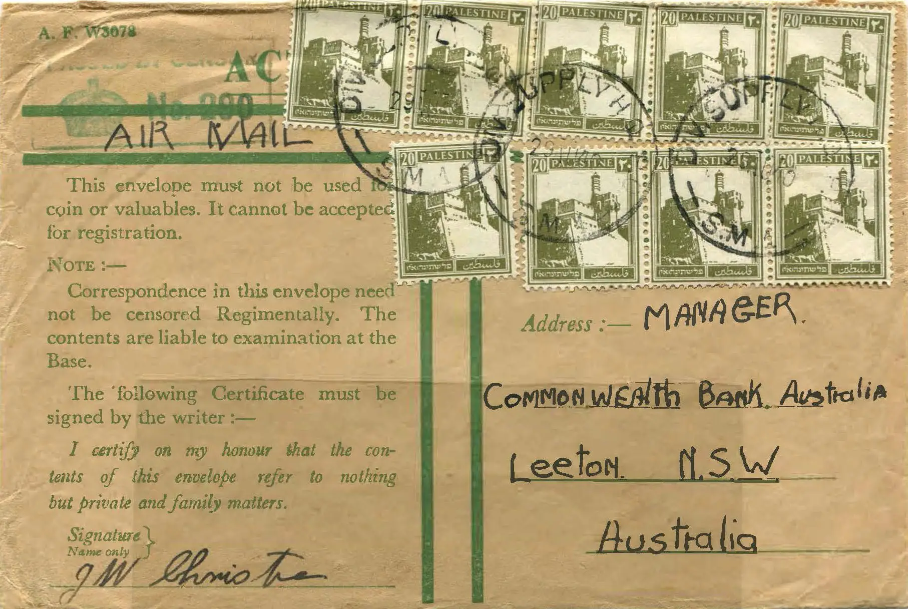 Australian Military Mail WWII